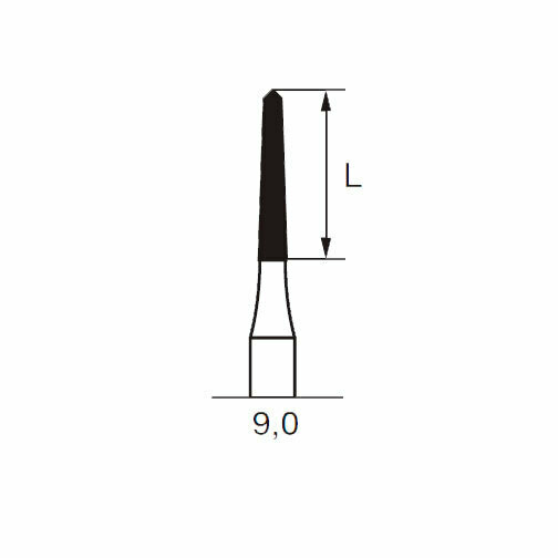 Бор твердосплавный Линдеманна CB 267, хирургический, конус, D=1.6 мм, L=9.0 мм, FG, синий - фото 1