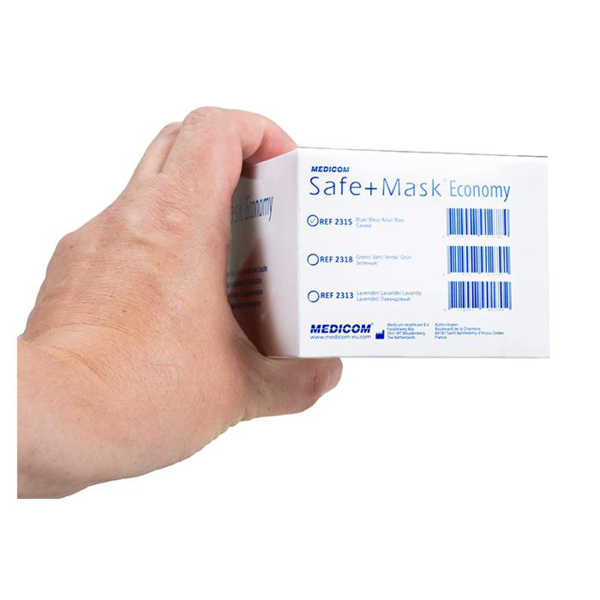 Safe+Mask Economy Mask - маски хиругические на резинках, зеленые, 50 шт - фото 6