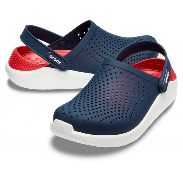 Сабо CROCS LiteRide Clog, темно-синие с красным задником, 38-39 - фото 1