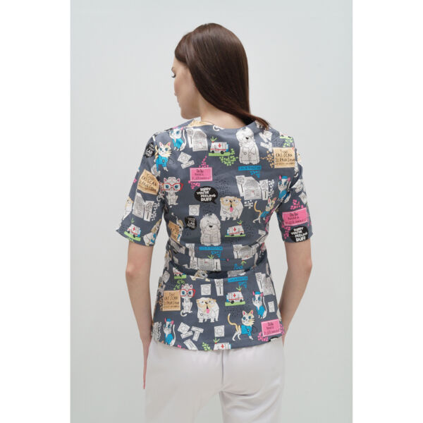 Туника женская Тезис TZ305, принт "Котики и собачки", 40 - фото 3