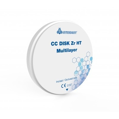 Диск CC DISC Zr Multicolour для фрезерных станков CAD/CAM, A2, разноцветный, 18 мм - фото 1