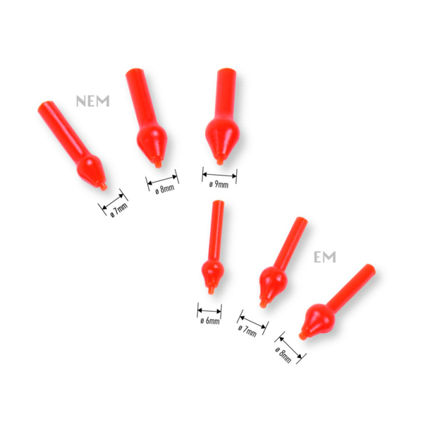 Assortment Sprues - литник с резервуаром, в ассортименте (EM 6 мм/7 мм/8 мм + NEM 7 мм/8 мм/9мм), 350 шт - фото 0