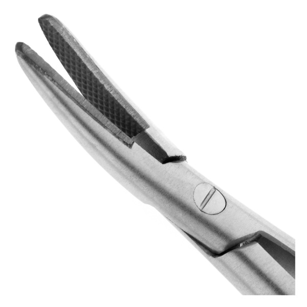 Иглодержатель Castroviejo Gomel TC, микрохирургический, изогнутый, 14 см, (5-0, 6-0, 7-0) - фото 2