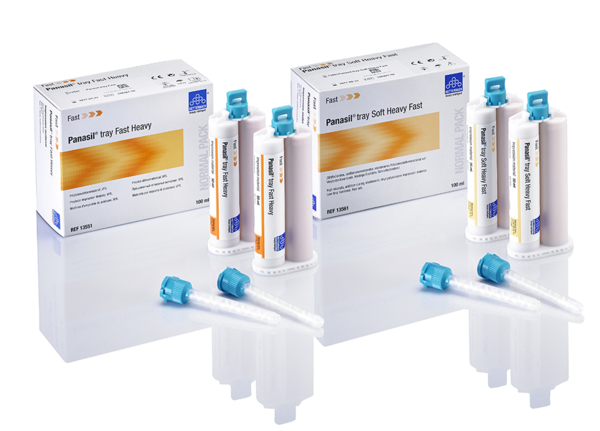 Panasil Putty Normal pack - оттискной материал на основе А-силикона, для первого слоя, 900 мл, 2 ложки - фото 3