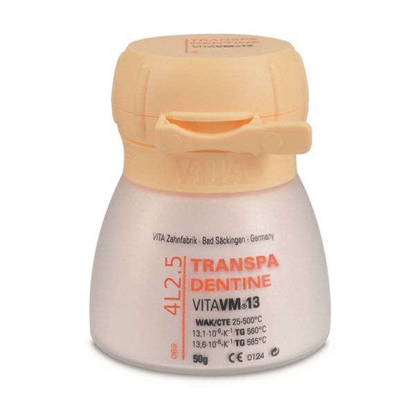 VITA VM 13 TRANSPA DENTINE - порошок для облицовки металлических каркасов, цвет 4L2.5, 50 г - фото 0