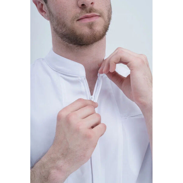 Рубашка мужская на молнии TZ700, белый, 56 - фото 4