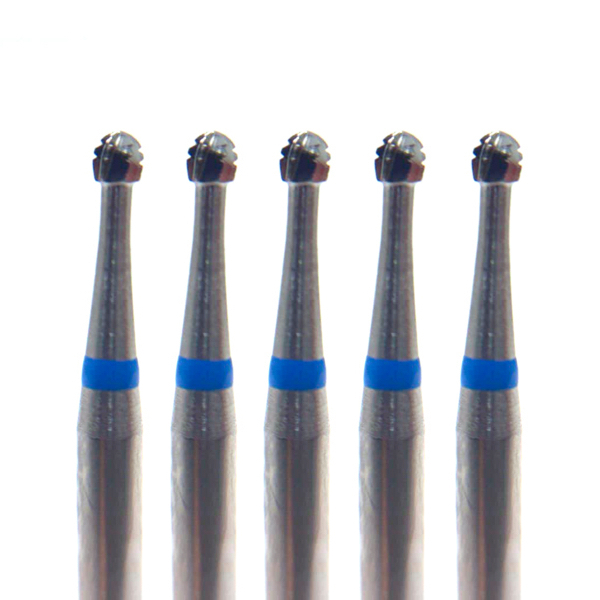 Бор твердосплавный Q1, шаровидный, грубый, D=1.4 мм, RA, синий, 5 шт - фото 0