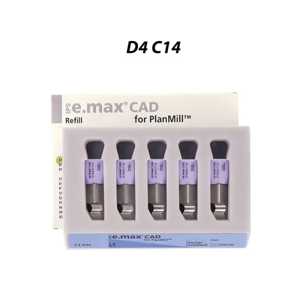 IPS e.max CAD PlanMill LT - блоки из дисиликата лития, цвет D4, C14, 5 шт - фото 0