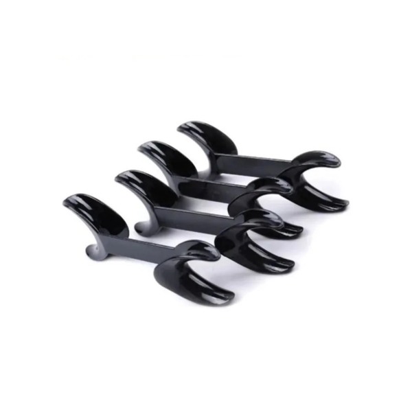 Ретрактор стоматологический Dentins, двусторонний, для щек и губ, черный, набор 4 шт - фото 1