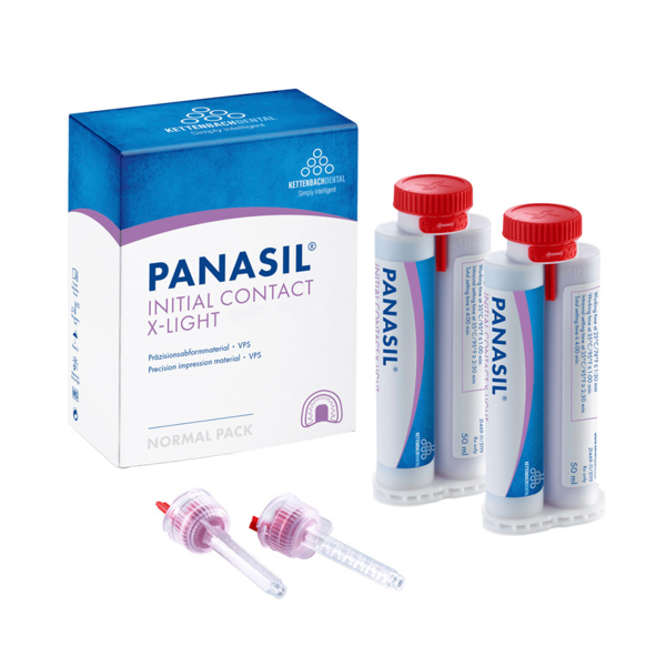 Panasil initial contact X-Light - корригирующий материал, очень жидкотекучий, фиолетовый, 50 мл + 6 смесителей