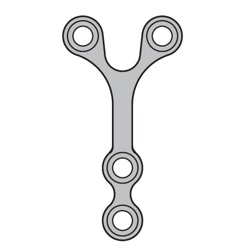 Мини-пластина Y-образная, длинная, толщина 1 мм - фото 0