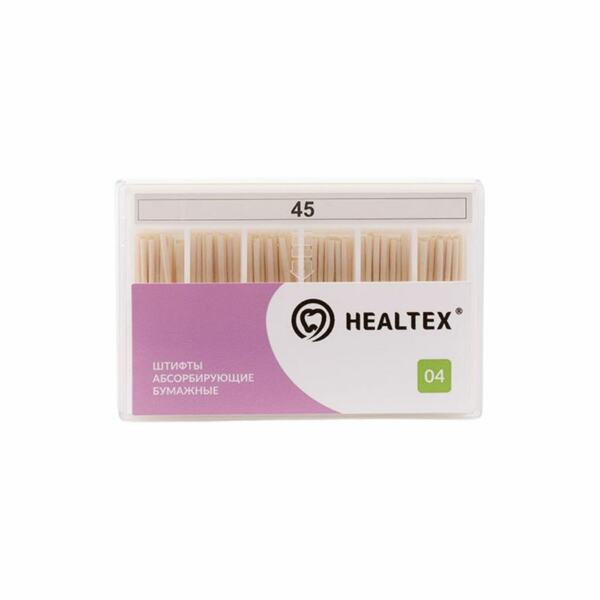 Штифты бумажные Healtex, абсорбирующие, без маркировки длины, №45/.04, 100 шт - фото 0