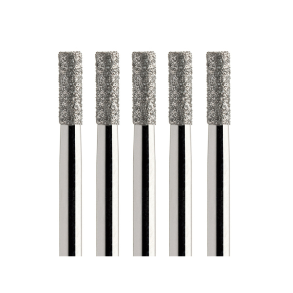 Бор алмазный 835, цилиндр, D=1.2 мм, L=4 мм, FG, зеленый, 5 шт - фото 0