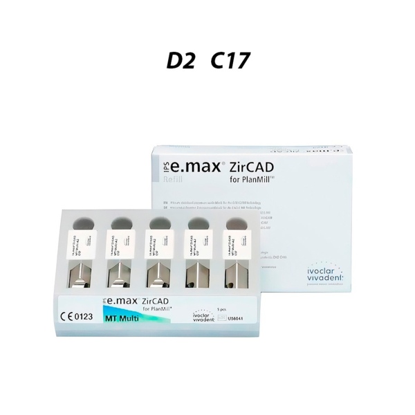 IPS e.max ZirCAD PlanMill MT Multi - блоки из оксида циркония, цвет D2, C17, 5 шт - фото 0