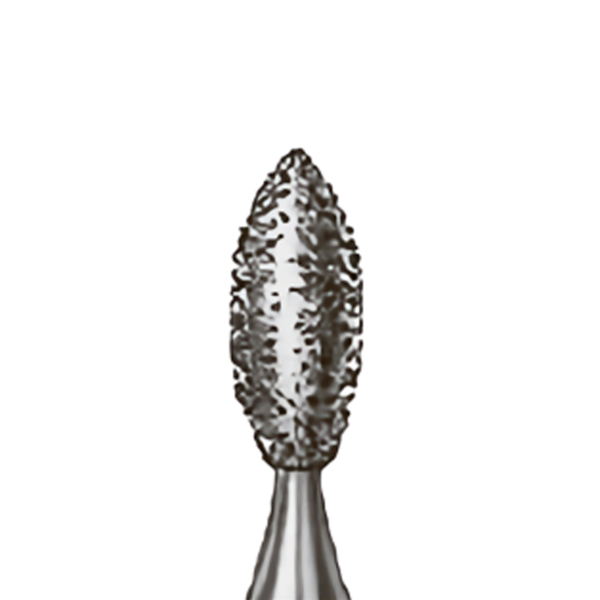 Бор алмазный 368, бутон, D=1.6 мм, L=3.5 мм, FG, красный - фото 1