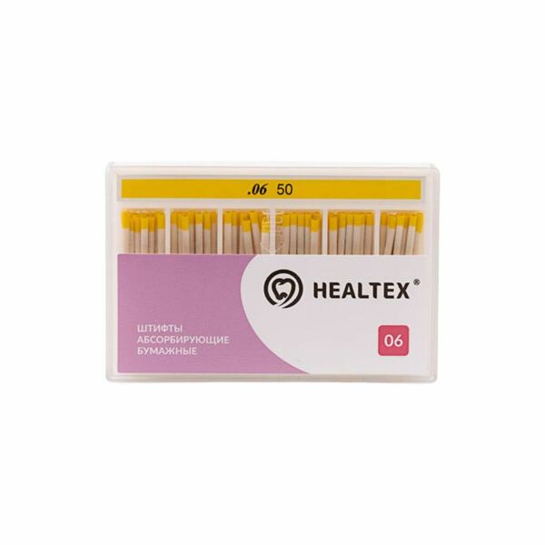 Штифты бумажные Healtex, абсорбирующие, без маркировки длины, №50/.06, 100 шт - фото 0