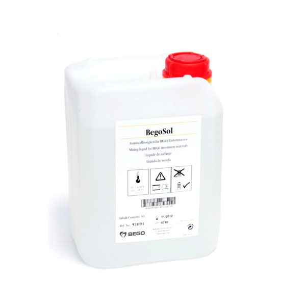BegoSol: Mixing liquid - жидкость для замешивания ( Wirovest plus, WiroFast, Wirovest, Wiroplus S, Bellavest T, Bellasun), морозоустойчивая, 5 л