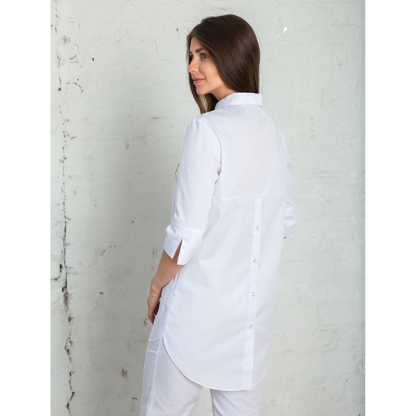 Блуза медицинская женская White Wears «Берта», белый, 54 - фото 1