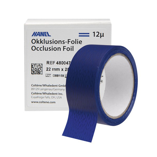 OCCLUSION FOIL - окклюзионная фольга на полимерной основе, 22 мм х 25 м, 12 мкм, синяя - фото 0