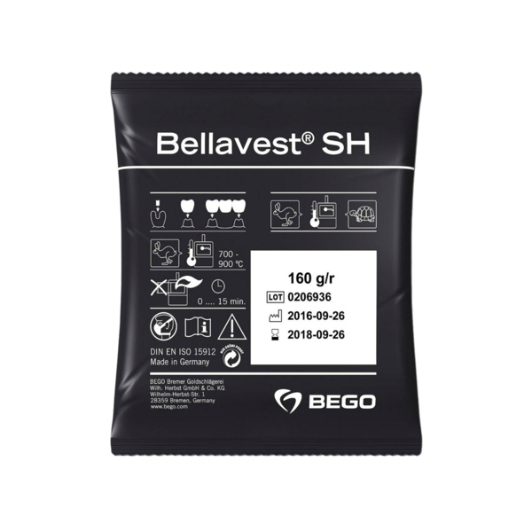 Bellavest SH - паковочный материал для сверхточного литья коронок и мостовидных протезов, 144х90 г