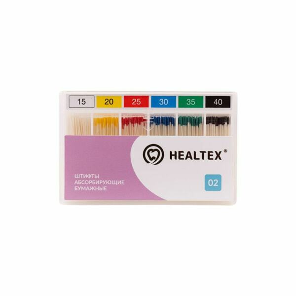Штифты бумажные Healtex, абсорбирующие, без маркировки длины, набор №15-40/.02, 204 шт - фото 0