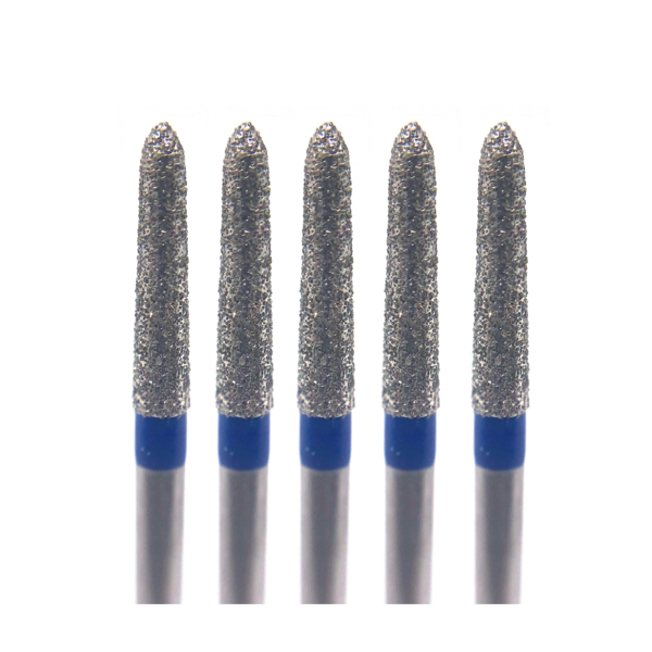 Бор алмазный Ecoline E 878K, торпеда, D=1.4 мм, FG, синий, 5 шт - фото 0