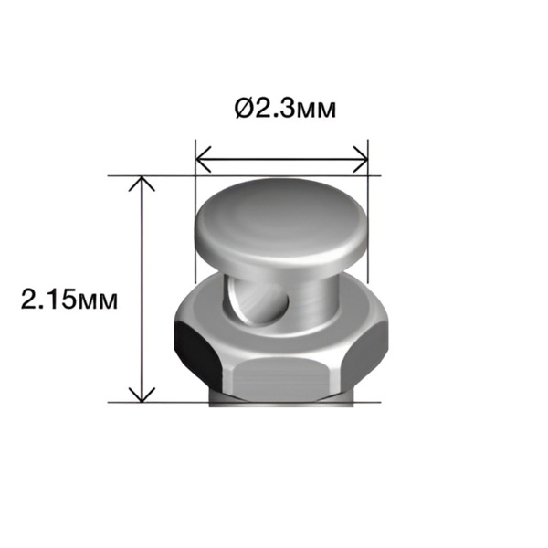 Ортодонтический винт OSSTEM OS, со сквозным отверстием, комбинированная поверхность, D=1.6 мм, L=10.0 мм, G/H=1.5 мм - фото 1