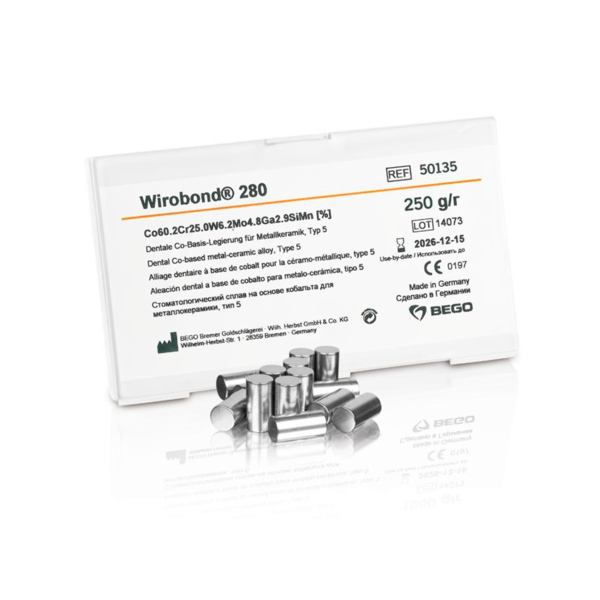 Wirobond 280 - неблагородный сплав, для металлокерамических работ или облицовки пластмассой, 250 г - фото 0