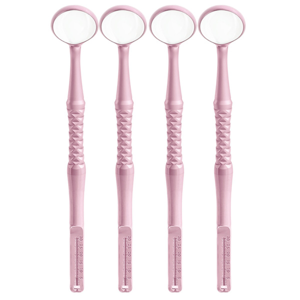 Зеркало стоматологическое Dialog M2 Endo-Guage, родиевое, №4.5, светло-розовый, 4 шт - фото 0