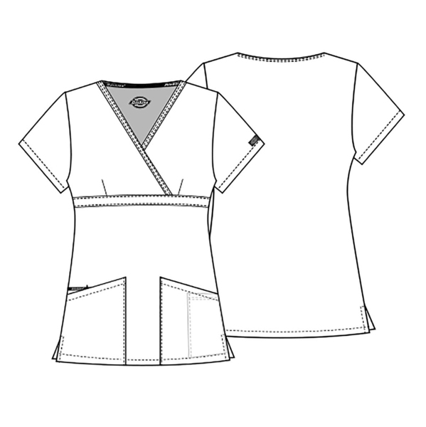 Топ медицинский женский Dickies 86806, серый, XL - фото 4