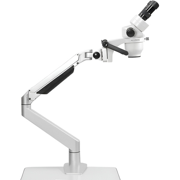 Микроскоп зуботехнический Alltion ASM-112BS, бинокулярный, двухступенчатое увеличение 10x/20x, на кронштейне - фото 2