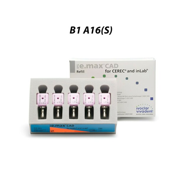 IPS e.max CAD CEREC/inLab LT - блоки из стеклокерамики, цвет B1 A16 (S), 5 шт - фото 0