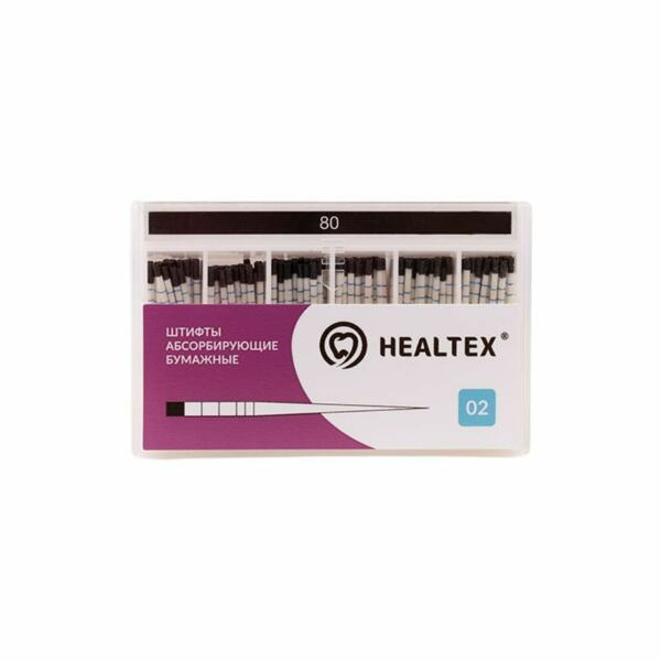 Штифты бумажные Healtex, абсорбирующие, с маркировкой длины, №80/.02, 200 шт - фото 0
