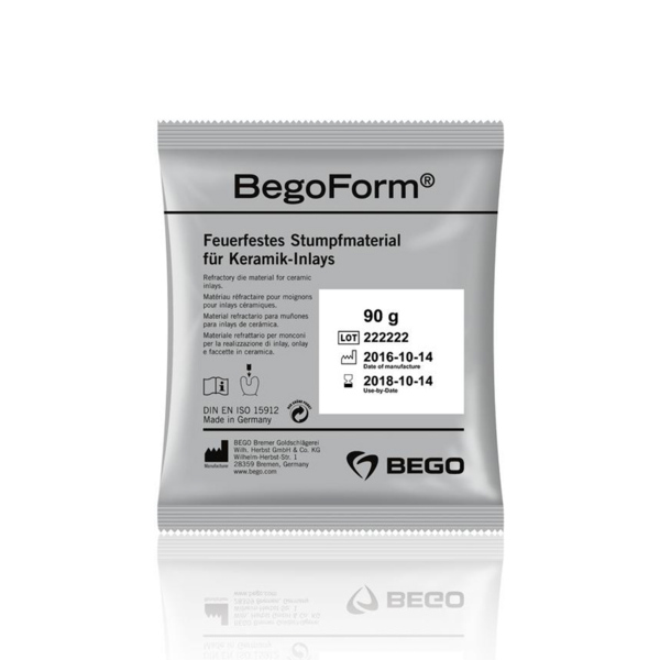 BegoForm - огнеупорный материал для изготовления вкладок, накладок и фасеток из керамики, 40х30 г - фото 1