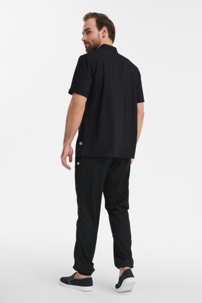 Рубашка мужская на молнии Тезис TZ700, черный, 46 - фото 4