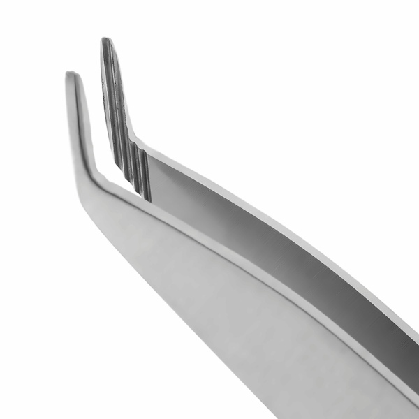 Пинцет ортодонтический HLW №H-321, изогнутый, обратный, для брекетов, рифленые зубчики, L=130 мм, сталь, 1 шт - фото 3