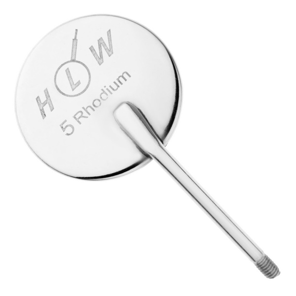 Зеркало стоматологическое HLW, родий, №5, 24 мм, 12 шт - фото 1