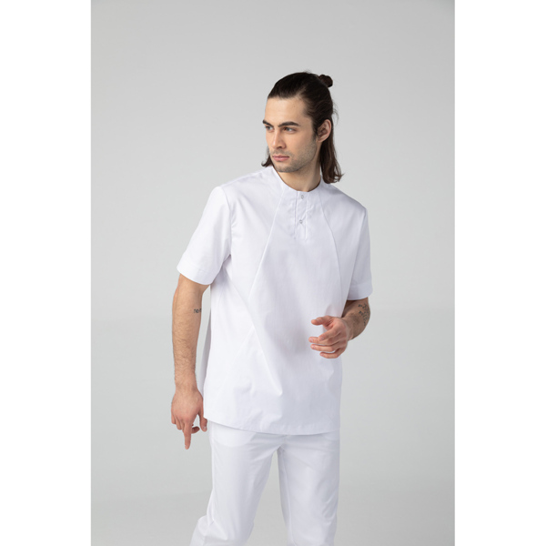 Туника мужская Dr. Nice на 2-х кнопках, белый, 54 - фото 1