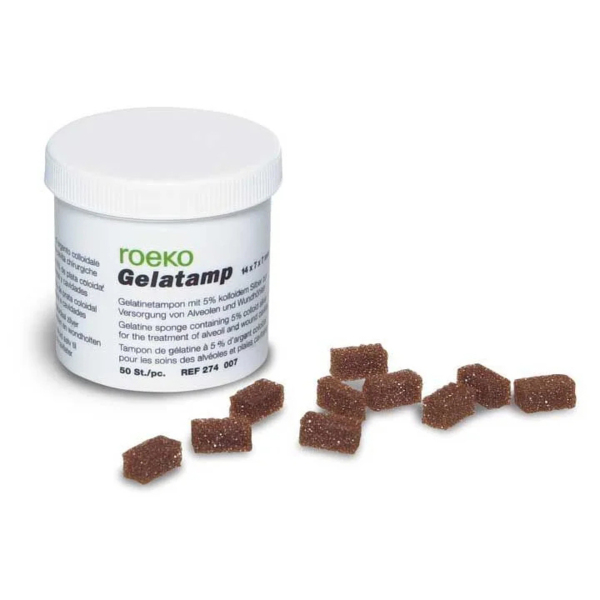 GELATAMP - кровоостанавливающая губка, содержащая коллоидное серебро, 50 шт - фото 0