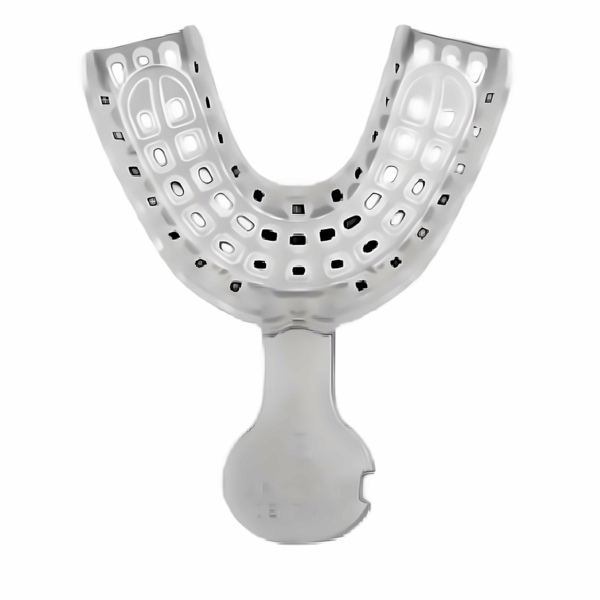 Ложка оттискная Seil Global Implant Tray, полная, перфорированная, нижняя челюсть, размер S, пластик, прозрачный, 1 шт - фото 1