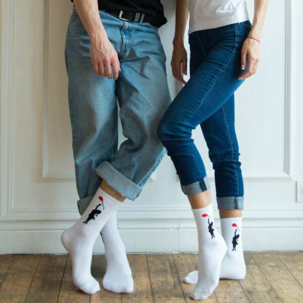 Носки женские, "Девочка с шариком", белый, 36-40 - фото 4