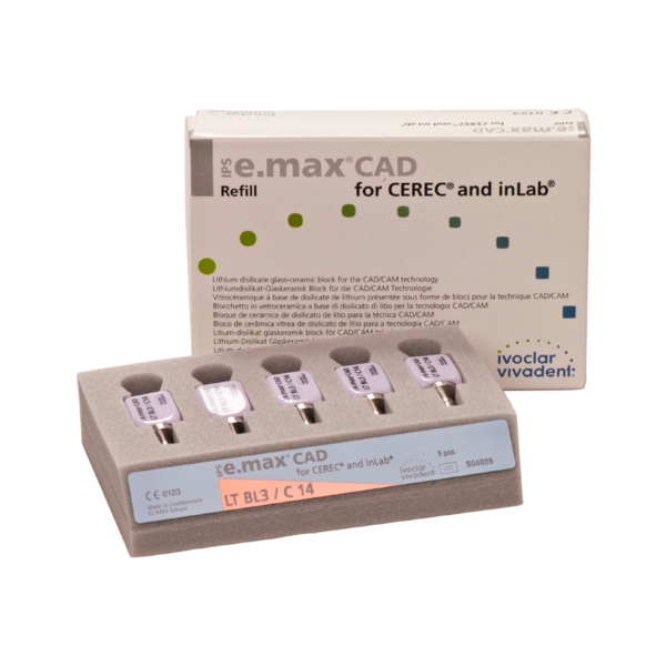 IPS e.max CAD CEREC/inLab LT - блоки из стеклокерамики, цвет BL3 C14, 5 шт - фото 1
