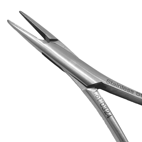 Зажим лигатурный Метью IMD, экстра узкие щечки Т/С, одна пружина, позолоченные ручки, 14 см - фото 2