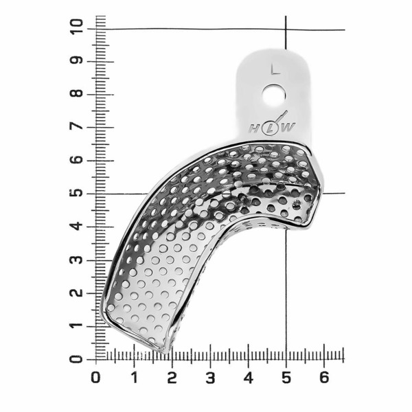 Ложка оттискная HLW, фрагментарная, перфорированная, боковая, сталь, 1 шт - фото 1