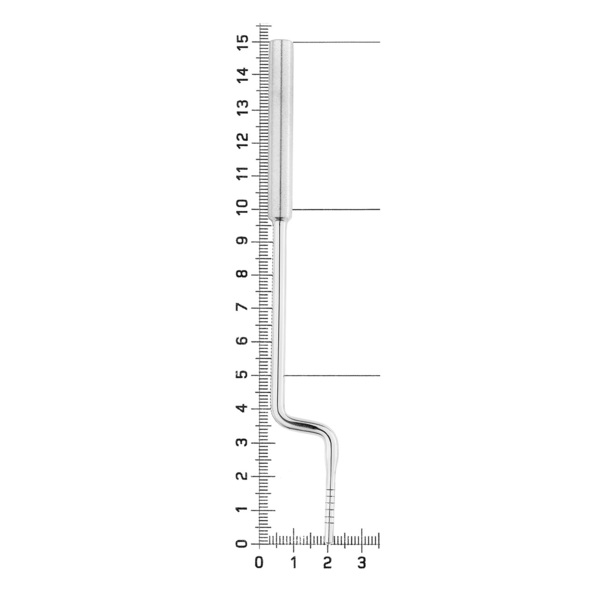 Остеотом изогнутый bajonett, выпуклый кончик, 3,1 мм - фото 1