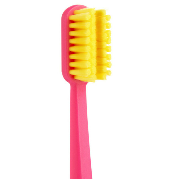 Зубная щётка Revyline SM6000 Ortho, ортодонтическая, розовая с жёлтой щетиной - фото 2