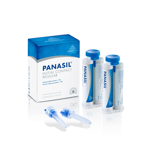 Panasil initial contact Regular - корригирующий материал на основе А-силикона, 2x50 мл + 6 смесителе - фото 0