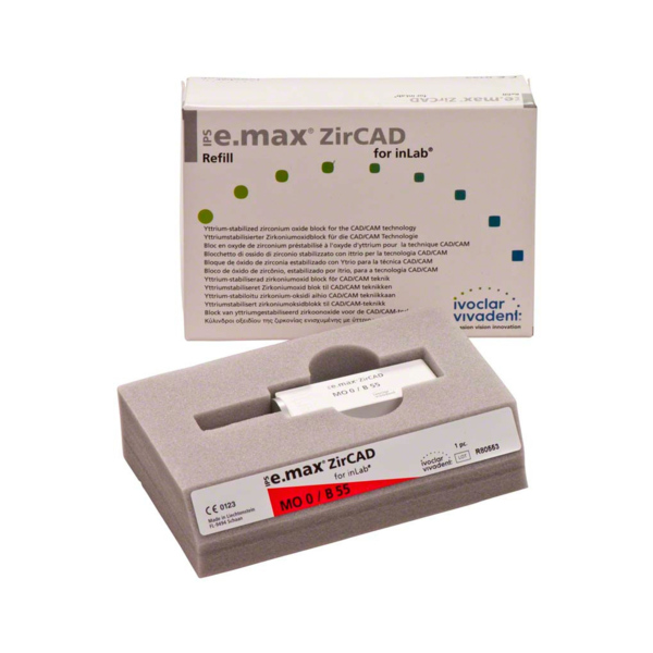 IPS e.max ZirCAD inLab - блоки из оксида циркония, цвет MO 0 B55, 1 шт - фото 0