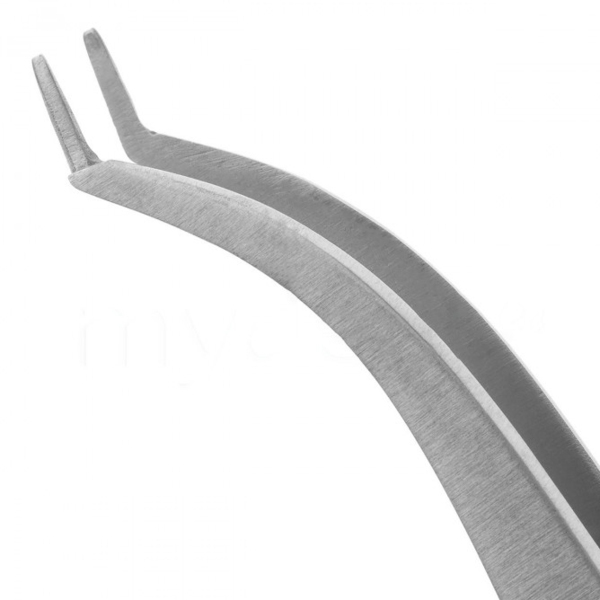 Пинцет ортодонтический HLW H-322A*, обратный, изогнутый, с позиционером, для щечных трубок, 130 мм - фото 1