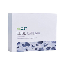 Блок губчатый Cardioplant CUBE Collagen, резорбируемый, для костных дефектов, 20х10х10 мм, 1 шт